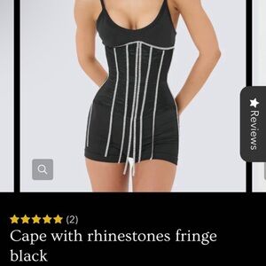 Black Rhinestone Shapewear Dress